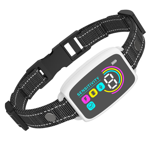 "Smart Anti-Bark Dog Collar | Rechargeable & Waterproof Bark Stopper with Digital Display"