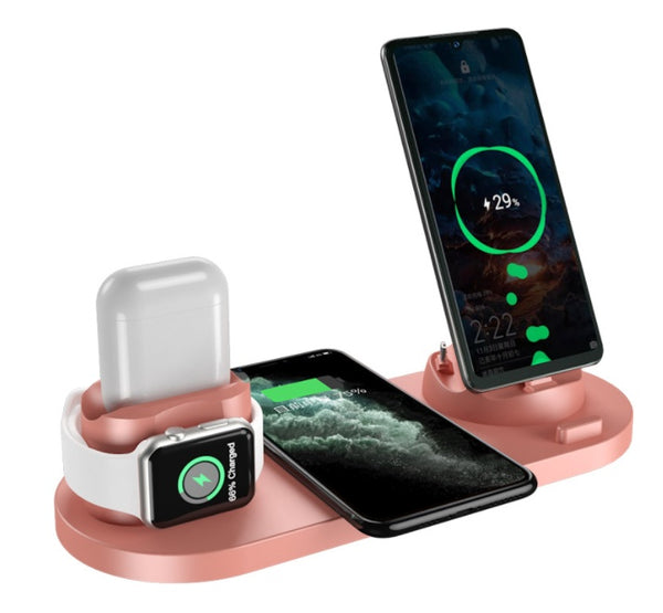 6-in-1 Wireless Charging Station for iPhone, Watch & AirPods | Fast Charger Dock !