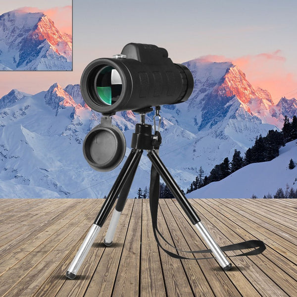 Monocular Telescope with Zoom, Compass & Tripod | Compatible with Smartphones